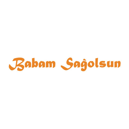 Babam Sağolsun Araba Sticker 17x17 Cm Turuncu
