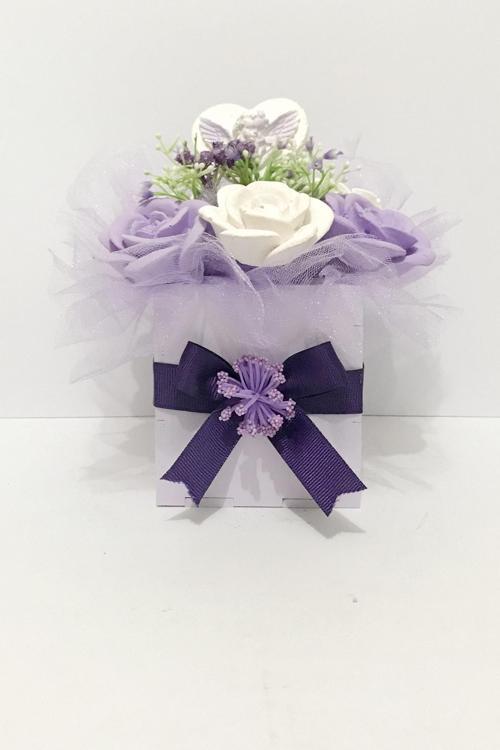 Becca Mor Güller Melekli Kokulu Taş Aranjmanı