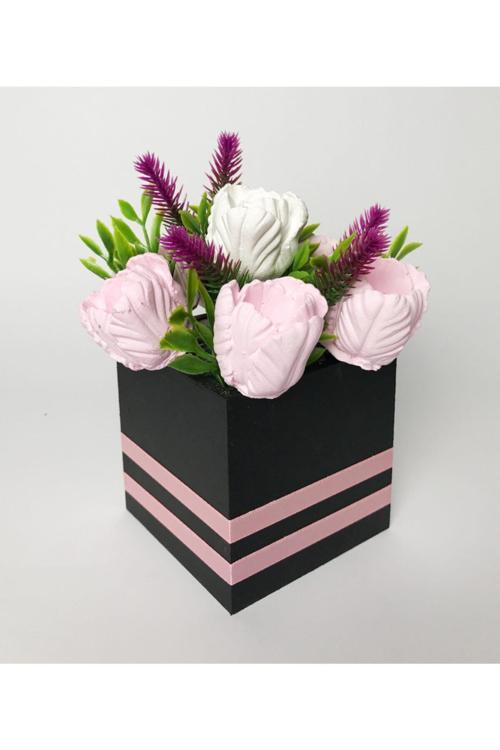 Pembe Laleler Kokulu Taş Aranjmanı