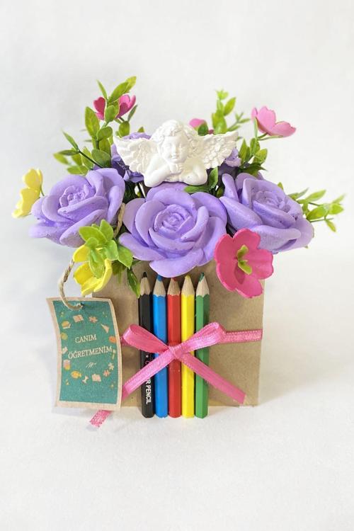 Canım Öğretmenim Kokulu Taş Aranjmanı