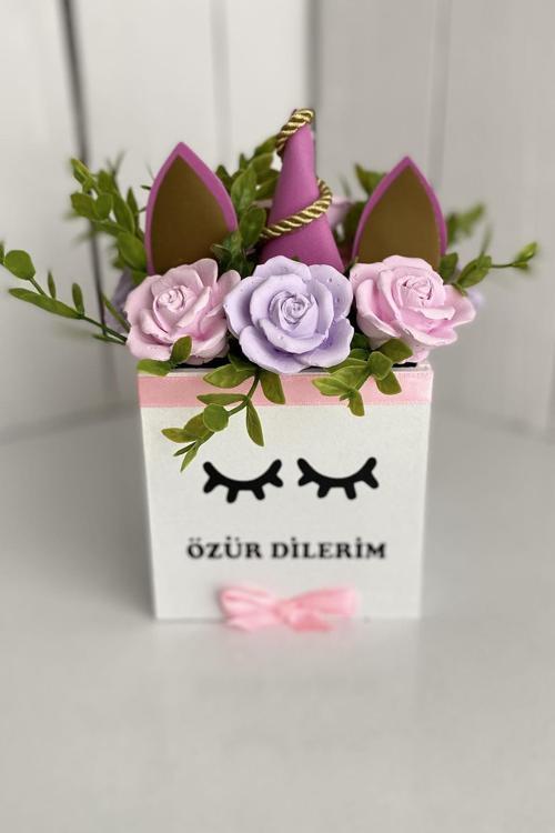 Özür Dilerim Unıcorn Kokulu Taş Aranjmanı