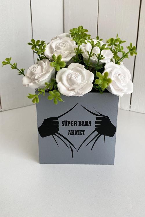 Süper Baba -Kişiye Özel Isimli Babalar Günü Kokulutaş Aranjmanı