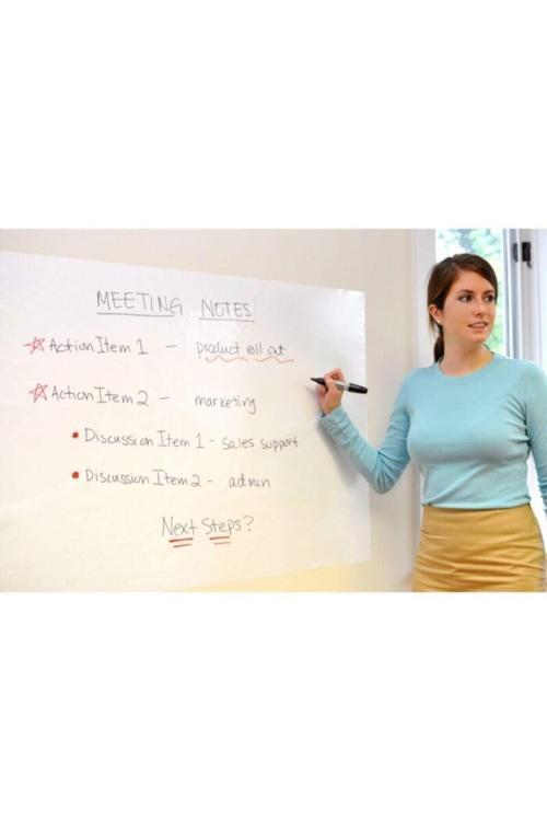 2 Adet 60X100 Cm Akıllı Beyaz Kağıt Tahta - Doldurulabilir Silgili Kalem Hediye