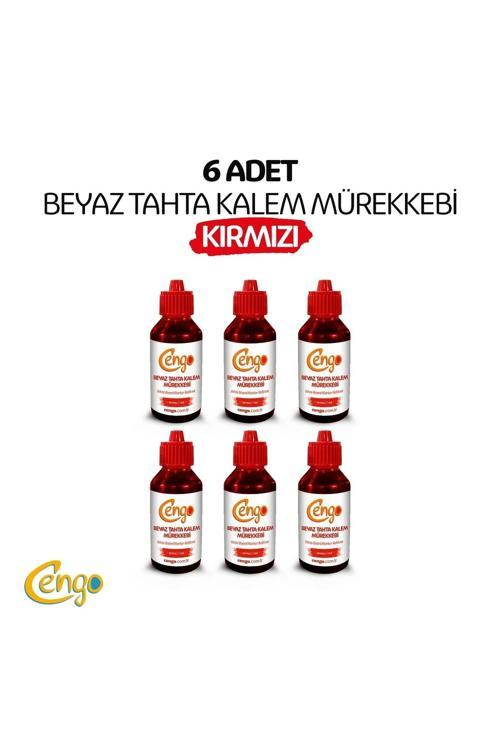 6 Adet Tahta Kalemi Mürekkebi 100 Ml - Kırmızı