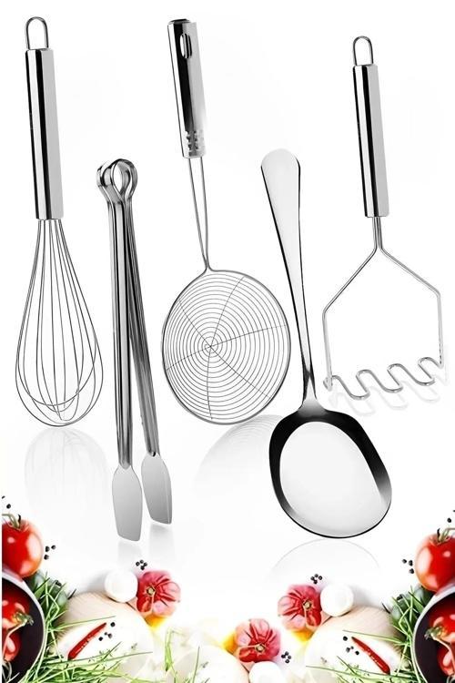 Servissetikepçekevgirsüzgeçızgaramaşasımetalpatateseziciçeliktel Çırpıcı Servis Kaşığı
