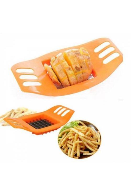 Patates Dilimleme Aparatı Çok Amaçlı Çelik Bıçaklı Pratik Patates Dilimleyici