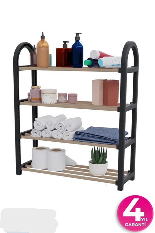 4 Katlı Ahşap Ayakkabılık