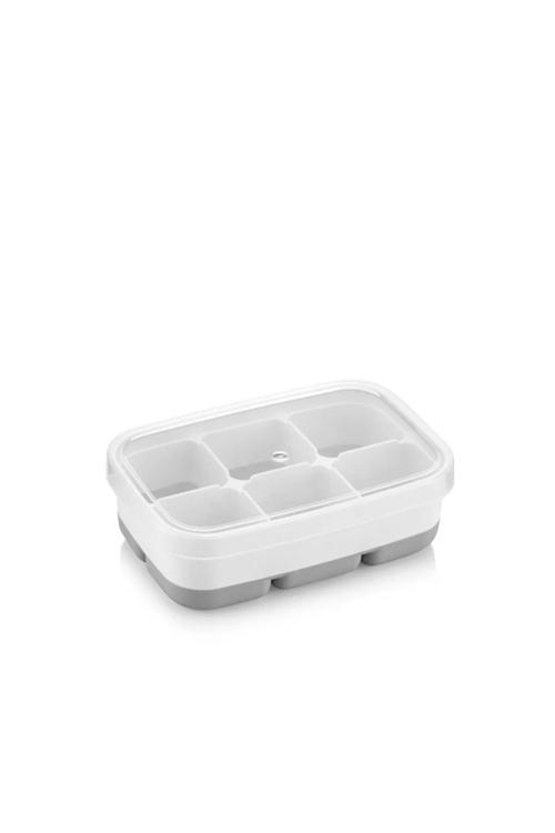 Lüks 3 Lü Yapışmaz Kapaklı Mini Buzluk 6 Bölmeli Ice Box 11,3X7,5X3,7Cm (Renkli)