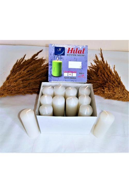 Dekoratif Lux Kütük Mumu 12'Li