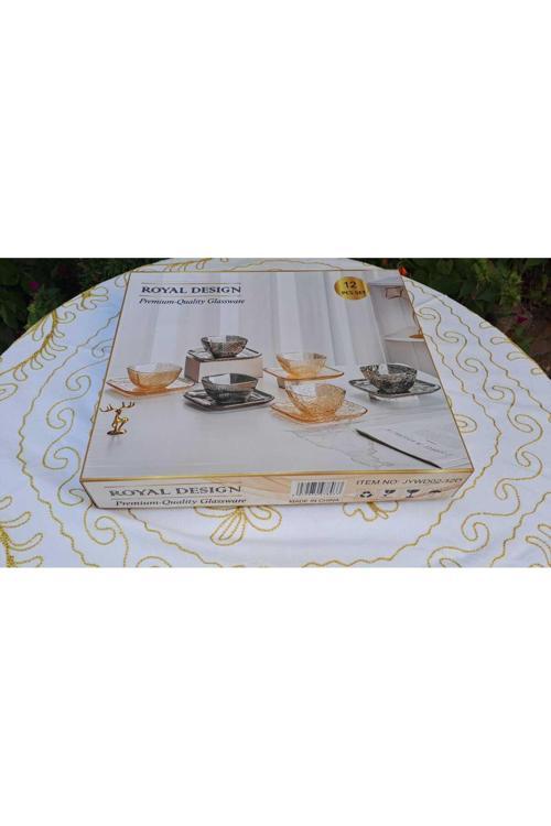 12 Parça Sunumluk Çerezlik Tatlı Tabağı Çorba Kasesi