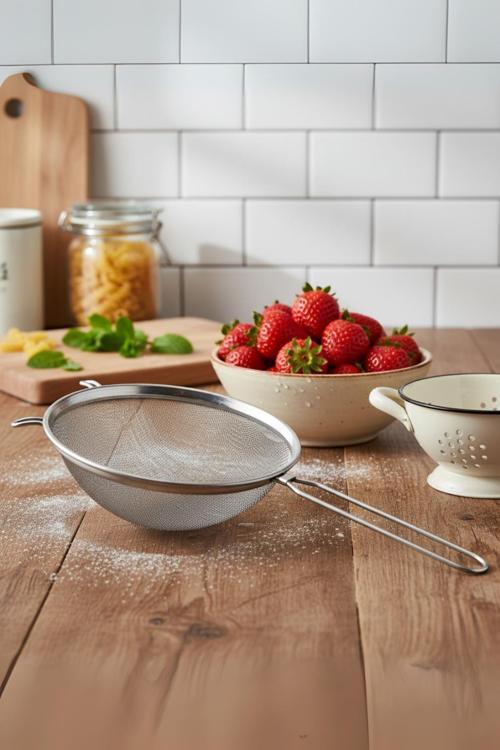 Paslanmaz Çelik Saplı Derin Süzgeç 25 cm Metalik Gri