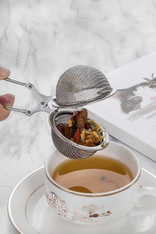 Paslanmaz Çelik Bitki Çayı Süzgeci 6,5 cm Demlik Poşet Çay Filtre Aparatı