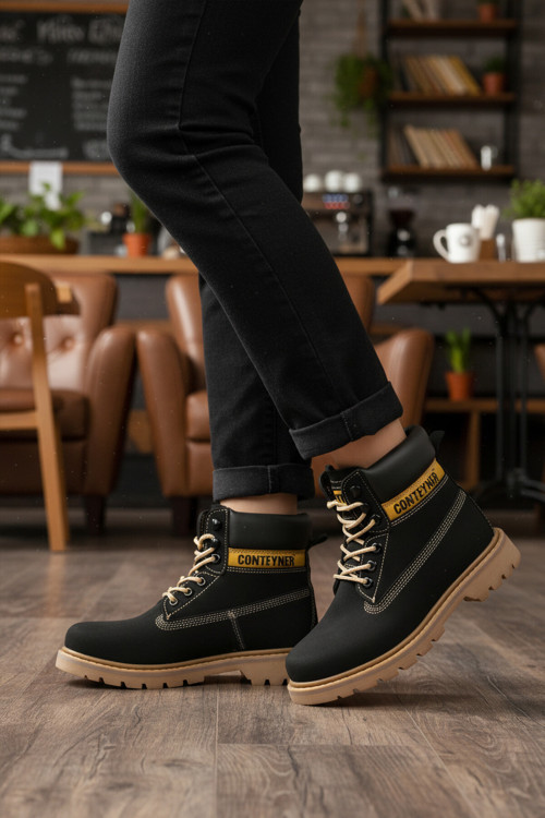 Siyah Soğuğa Dirençli Kaymaz Unisex Bot 922 G