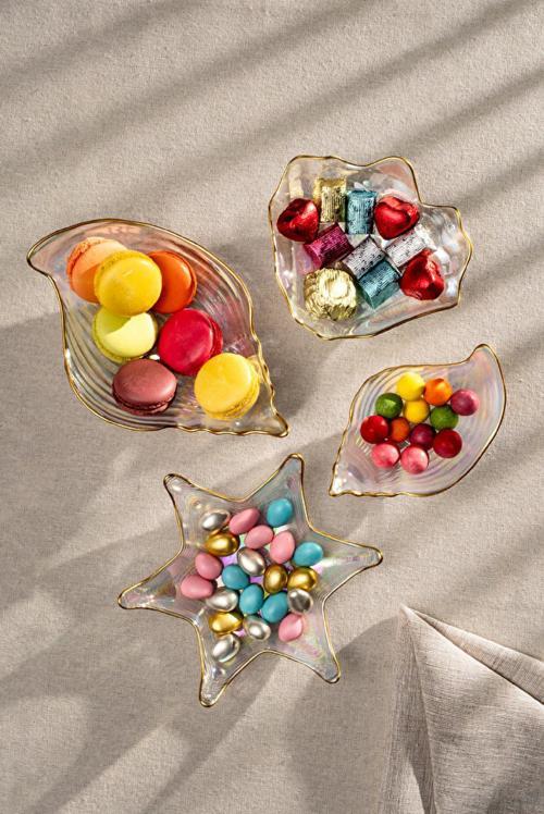 Deniz 4 Parça Cam Sunum Seti