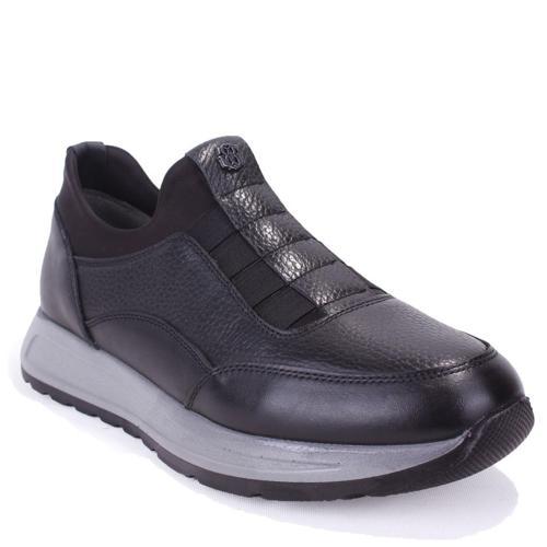 DMA08-1990 Siyah Ortopedik Günlük Erkek Deri Ayakkabı