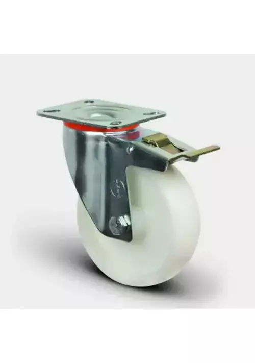 Em01Zkz125F Döner Tablalı Frenli Poliamid Tekerlek Çap:125 160 kg Taşır