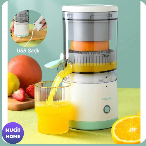 Kablosuz Taşınabilir Şarjlı Narenciye Sıkacağı Portakal Meyve Sıkacağı
