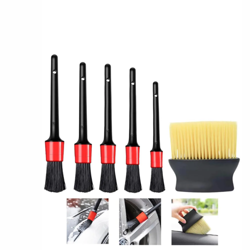 Araç Oto İç Dış Konsol Torpido Detay Temizlik Fırça Seti 6 Parça