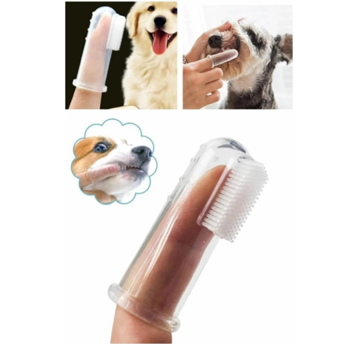 Bebek Ve Kedi Köpek için Silikon Parmak Diş Kaşıyıcı Dil Temizleyici Diş Fırçası