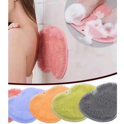 Vantuzlu Silikon Banyo Fırçası Ayak Masaj Pedi Sırt Kesesi Vücut Yıkama Lifi Renkli