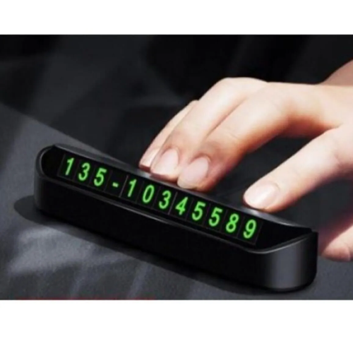 Araç Parktel Park Numaratörü Ön Cam Için Oto Telefon Numara Kartı Telefon Numaralık Siyah