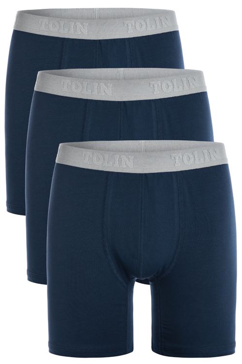 3 lü Erkek Pamuklu Likralı Esnek Uzun Boxer Seti 4197