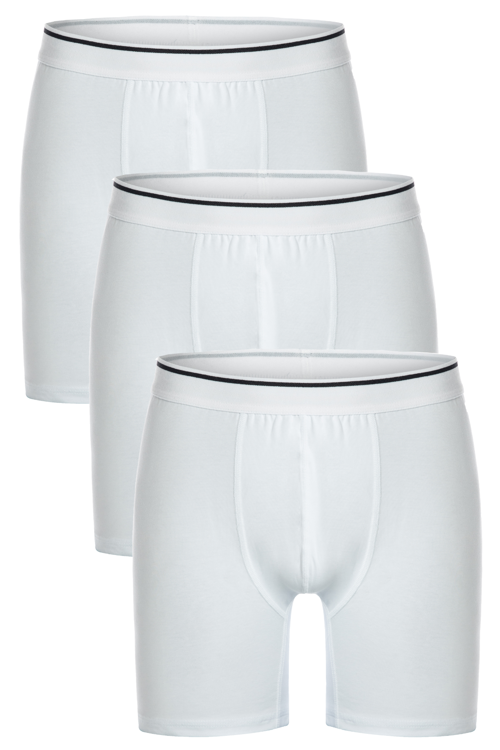 3 lü Erkek Pamuklu Likralı Esnek Uzun Boxer Seti 4197