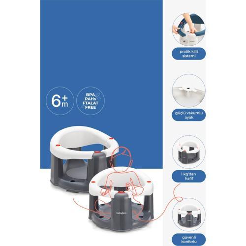 Babyjem Önden Açılır Banyo & Mama Oturağı 636 Beyaz