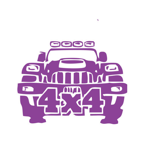 4x4 Off Road Jeep Sticker 17x17 Cm Mor