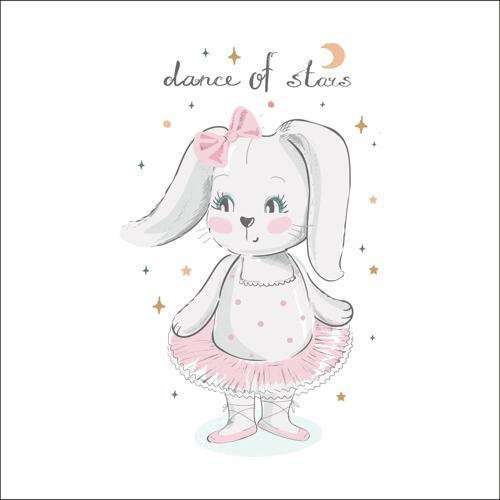 Balerin Tavşan Sticker