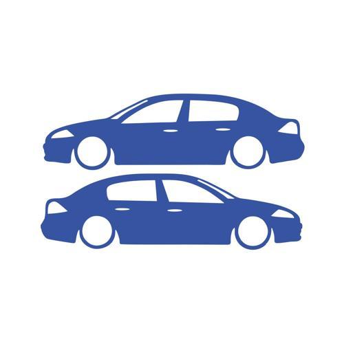 Basık Megane 2 Sticker 17x17 Cm Mavi