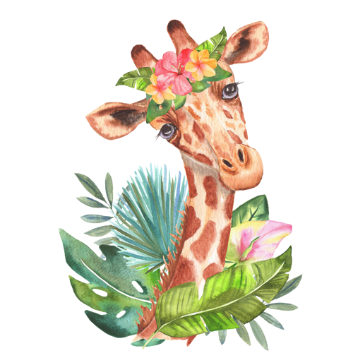 Çiçek Taçlı Zürafa