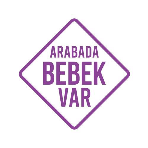 arabada Bebek Var Sticker 17x17 Cm Mor