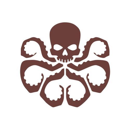 Ahtapot Sticker 17x17 Cm Kahverengi