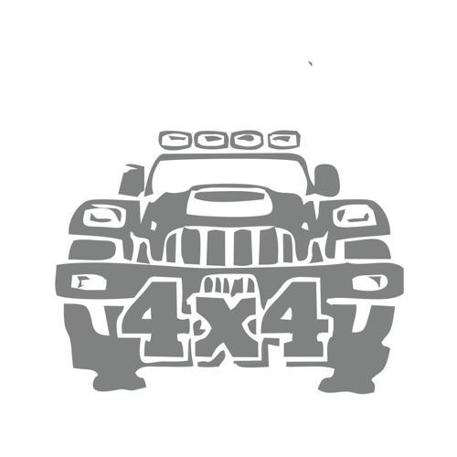4x4 Off Road Jeep  Sticker 17x17 Cm Gri