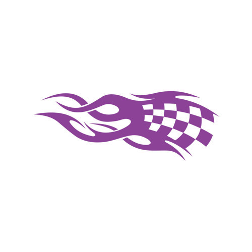 Alev Racing Sticker 17x17 Cm Mor