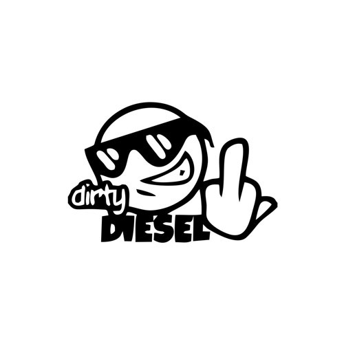 Dirty Diesel Sitcker 17x17 Cm Siyah