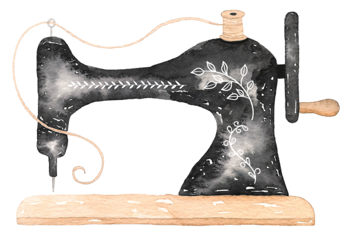 Desenli Dikiş Makinesi Duvar Stickerı