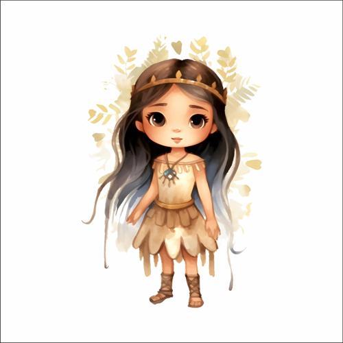 Doğa Temalı Kabile Prensesi Duvar Stickerı