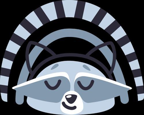 Gökkuşağı Altında Uyuyan Rakun