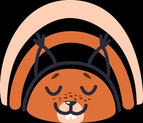 Gökkuşağı Altında Uyuyan Sincap