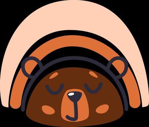 Gökkuşağının Altında Uyuyan Ayı