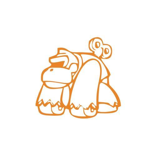 Goril Sticker 17x17 Cm Turuncu