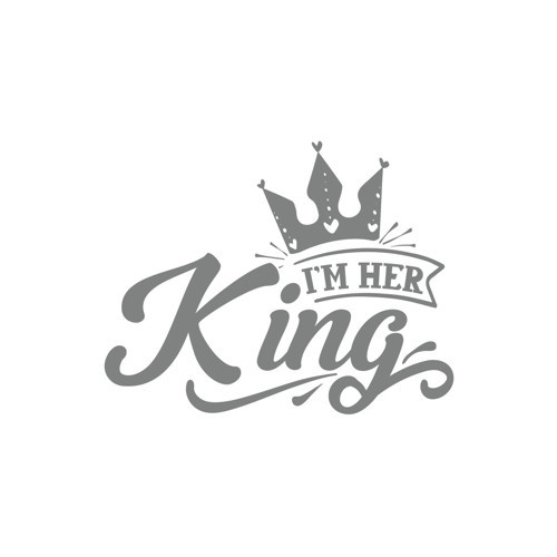 İm Her King Sticker 17x17 Cm Gri