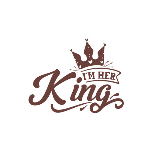 İm Her King Sticker 17x17 Cm Kahverengi