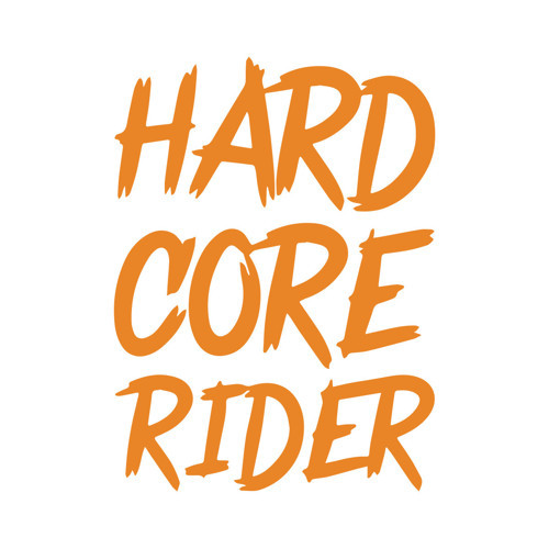 Hard Core Rider Sticker 17x17 Cm Turuncu