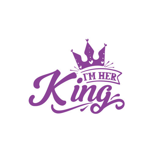 İm Her King Sticker 17x17 Cm Mor