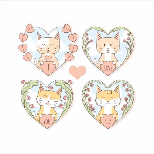 I love You kedi Sticker