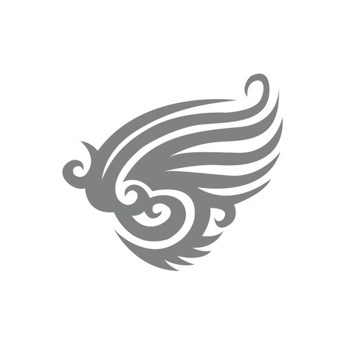 Kanat Tribal Sticker 17x17 Cm Gri