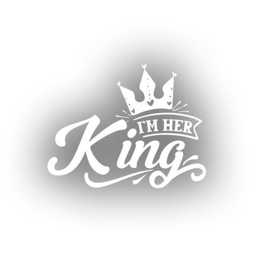 İm Her King Sticker 17x17 Cm Beyaz